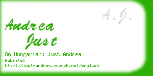 andrea just business card